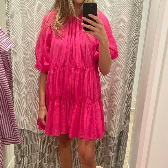 Pink Tiered Dress by Devotion TWINS - Picture 2 of 12